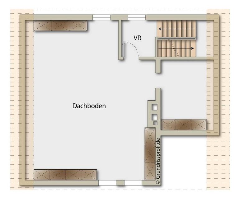 Grundriss DG digital möbliert