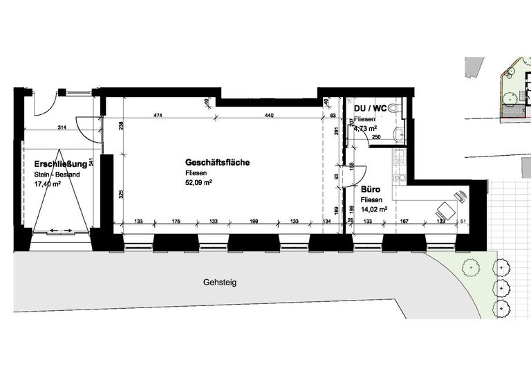 grundriss geschäftslokal