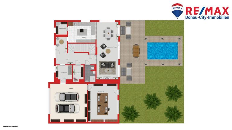 Plan Erdgeschoss und Außenbereich