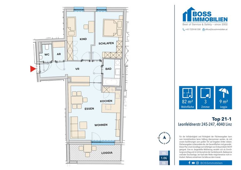 Grundriss Leonfeldnerstr 245-247, Top 21-1
