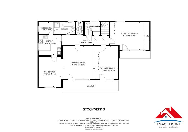 Plan Haus Obergeschoss
