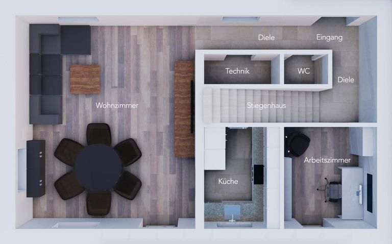 Visualisierung - Erdgeschoss