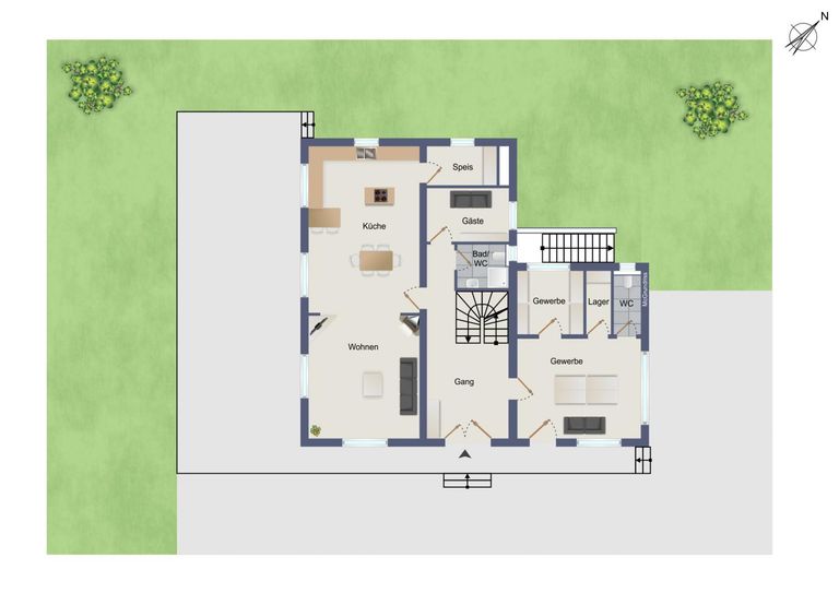 schematischer Grundriss EG