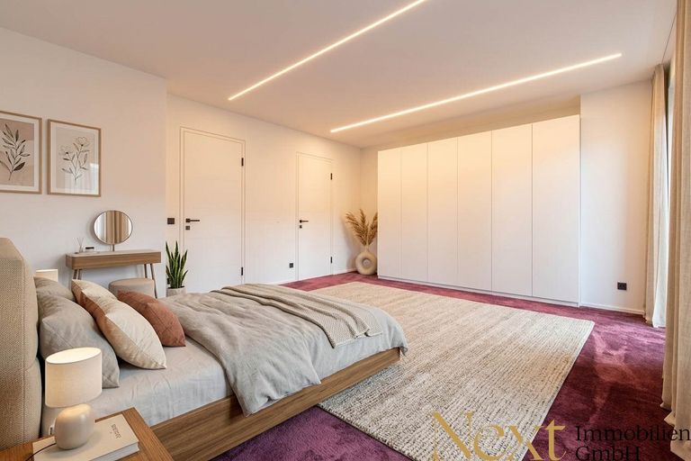 Schlafzimmer II (KI möbliert)