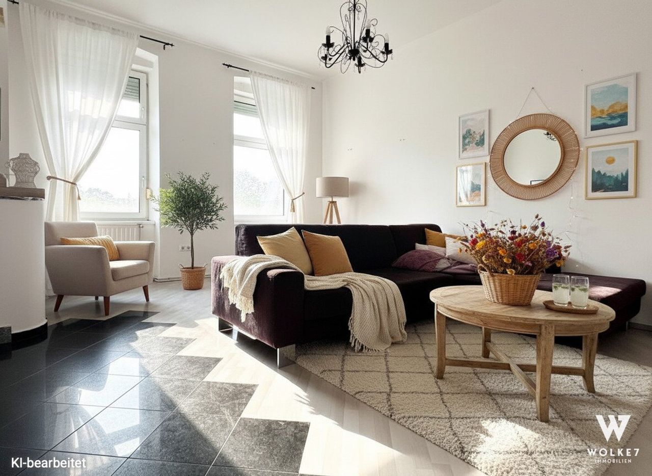 Zentrale 2-Zimmerwohnung mit Altbauflair: Hell | Grünblick | Nahe ...