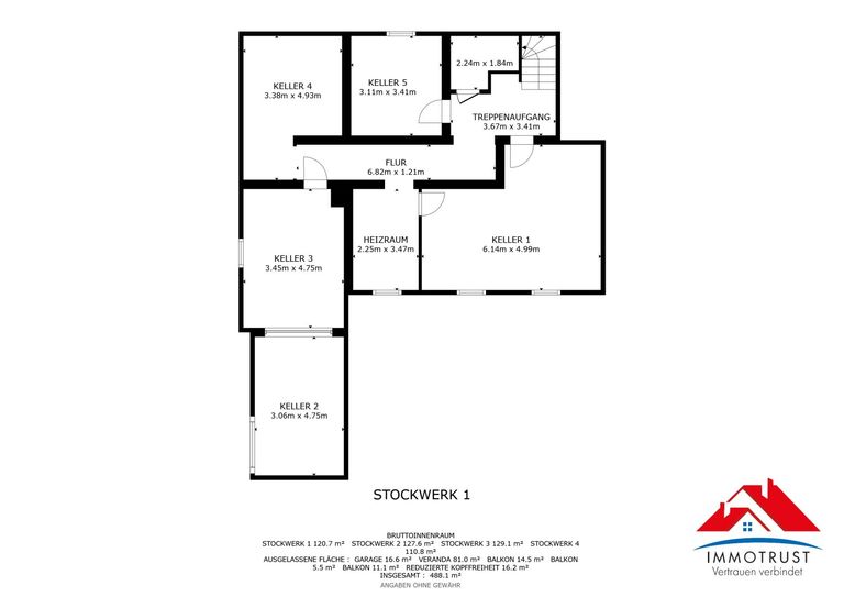 Plan Haus Kellergeschoss