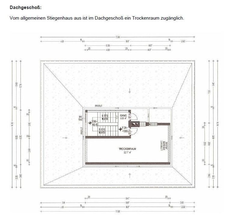 Grundriss Wohnhaus - Dacheschoss