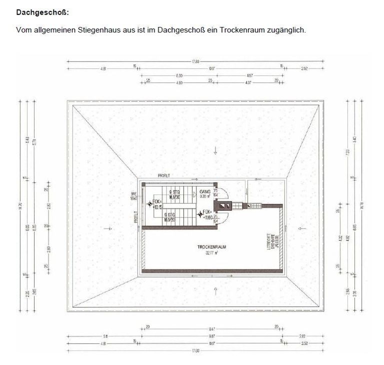 Grundriss Wohnhaus - Dacheschoss