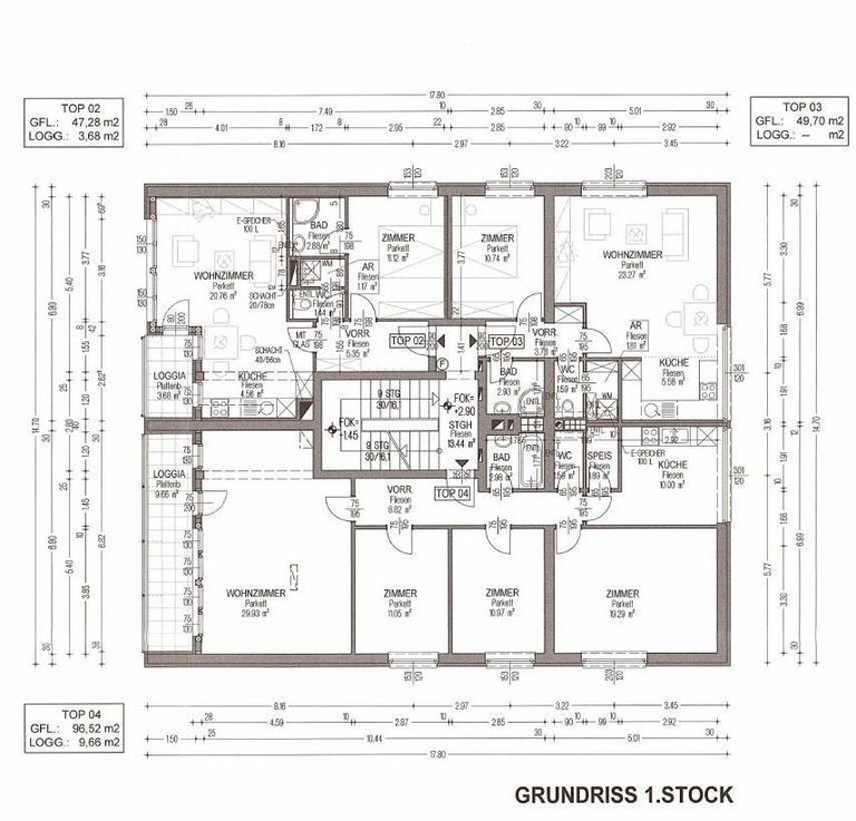 Grundriss Wohnhaus - 1