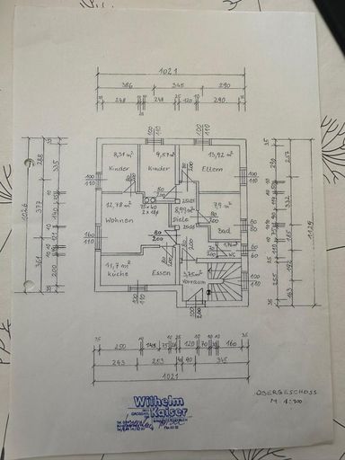 Grundriss Obergeschoss Wohnhaus