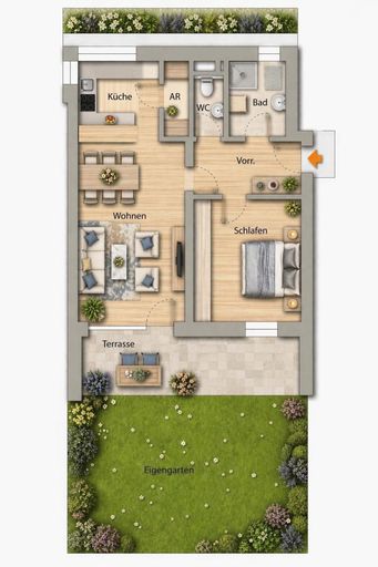 Grundriss als schematische Darstellung