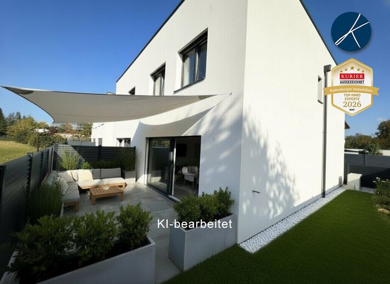 Garten / KI-generierter Gestaltungsvorschlag (Möblierung nicht enthalten)