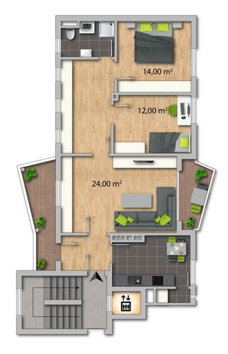 Grundrissplan Skizze