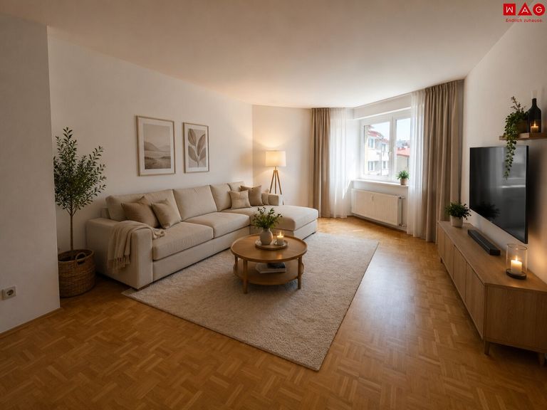 KI generiertes Wohnzimmer