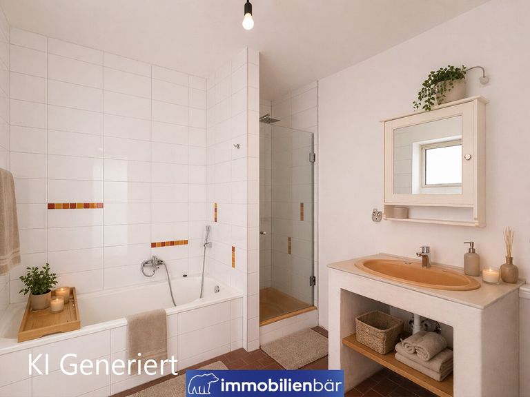 Badezimmer KI dekoriert