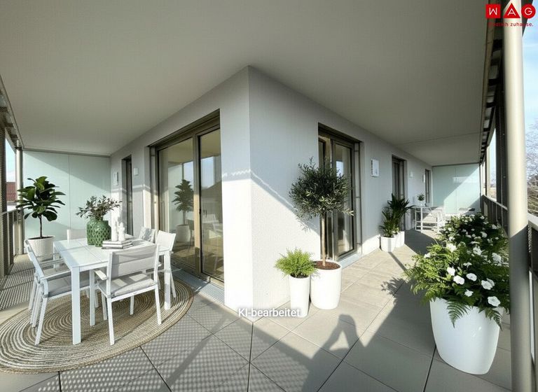 Möblierungsvorschlag Balkon KI generiert