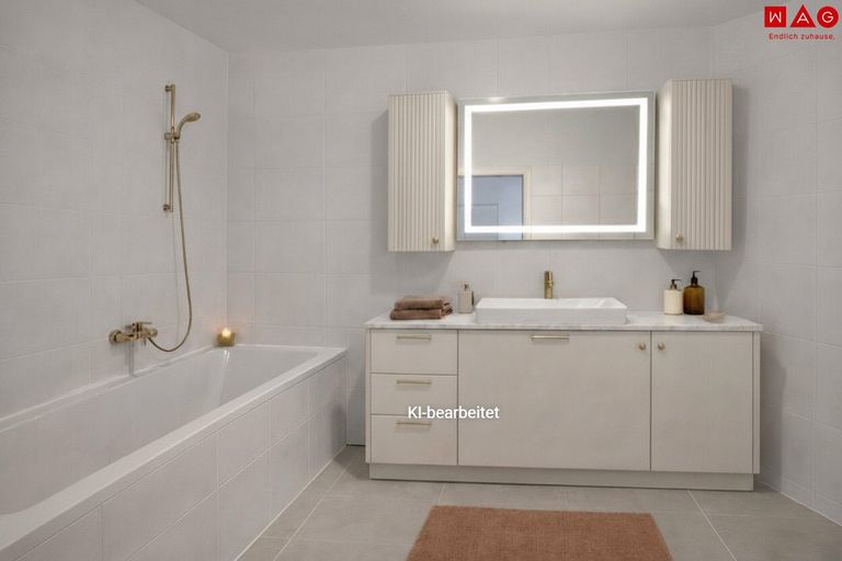 Möblierungsvorschlag Badezimmer KI generiert