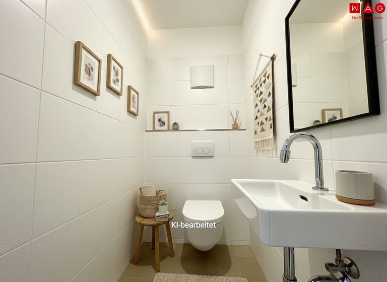 WC mit Handwaschbecken KI-generiert