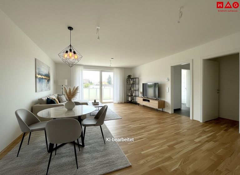 Möblierungsvorschlag Wohnzimmer KI generiert