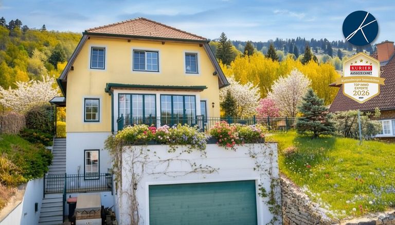 Haus mit Gartenparadies und Blick über das Kamptal