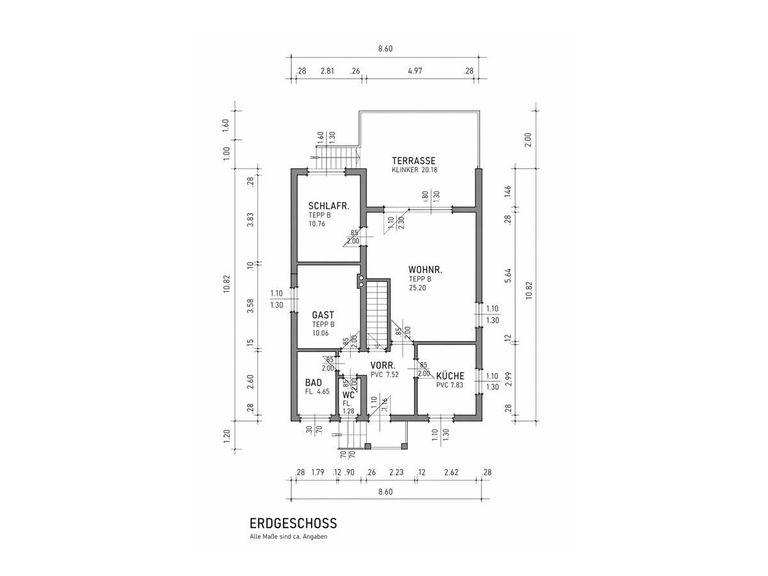 Planskizze Erdgeschoss