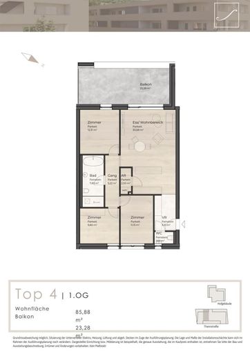 Grundriss Top 4, 1.OG