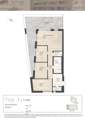 Grundriss Top 3, 1.OG