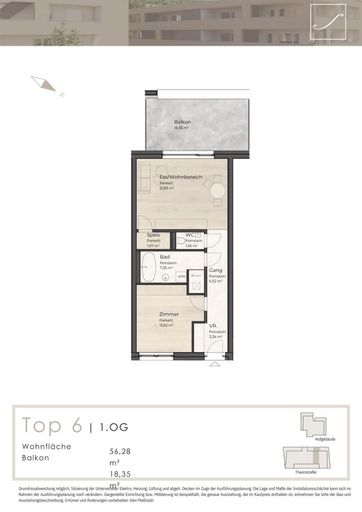 Grundriss Top 6, 1.OG