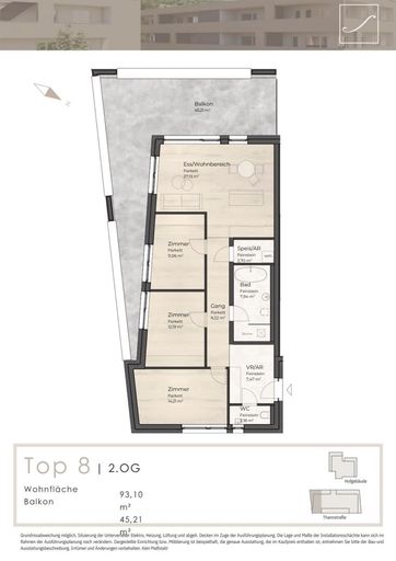 Grundriss Top 8, 2.OG