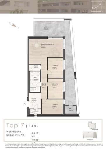 Grundriss Top 7, 1.OG