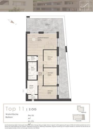 Grundriss Top 11, 2.OG
