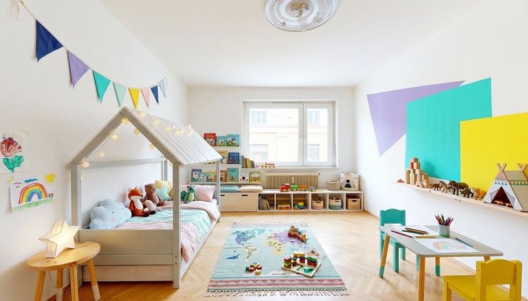 Ausstattungsbeispiel Kinderzimmer oder Homeoffice - KI-VISUALISIERT