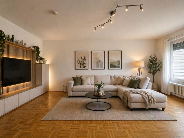 Wohnzimmer-KI Visualisierung