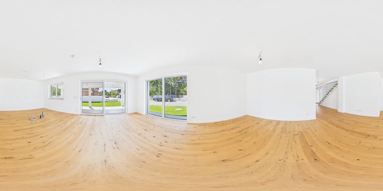 Wohnzimmer mit Küche