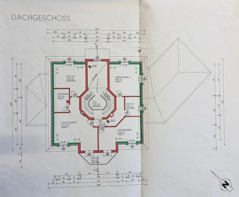 Plan Dachgeschoss