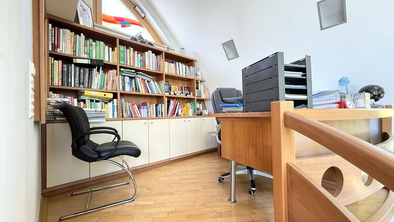 Büroecke im Wintergarten