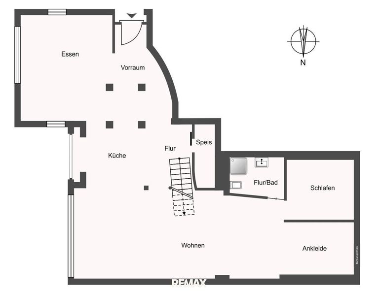 Grundriss untere Ebene