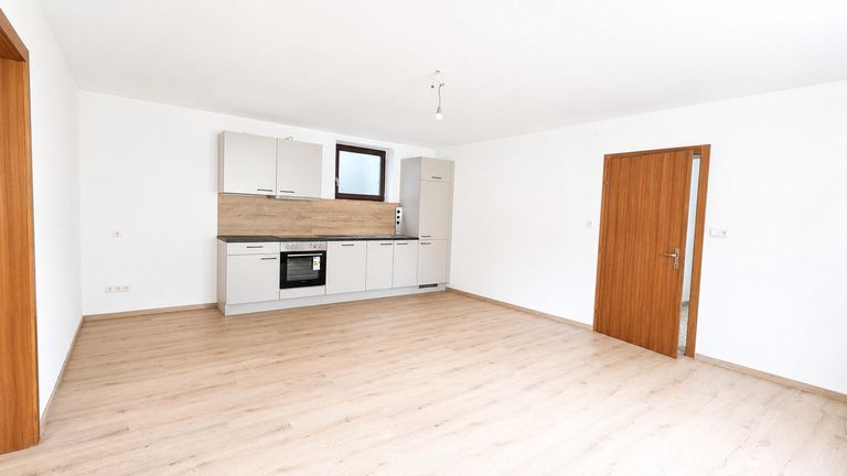 Wohnzimmer mit Küche