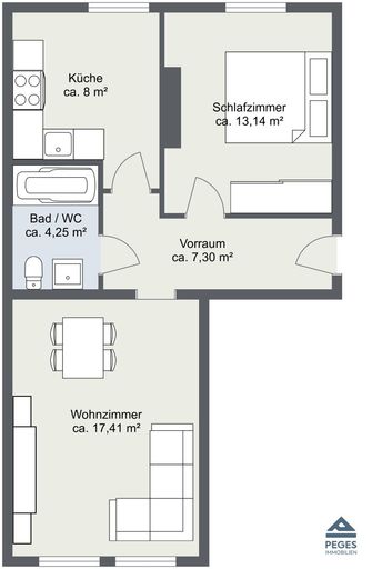 Plan-Skizze - nicht maßstabsgetreu, dient der Orientierung