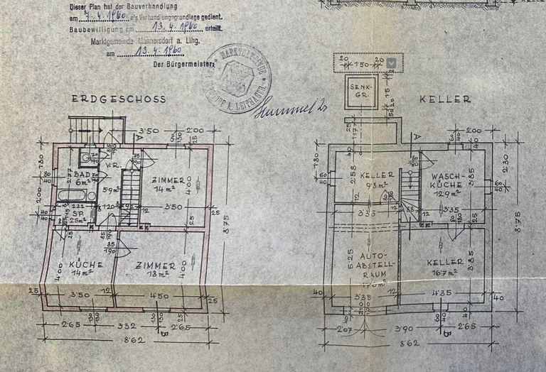 Originalplan Bauamt