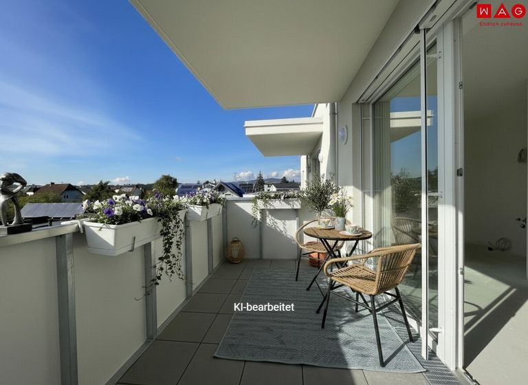 Möblierungsvorschlag Balkon KI generiert