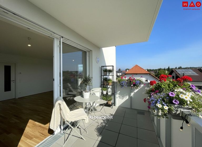 Möblierungsvorschlag Balkon KI generiert