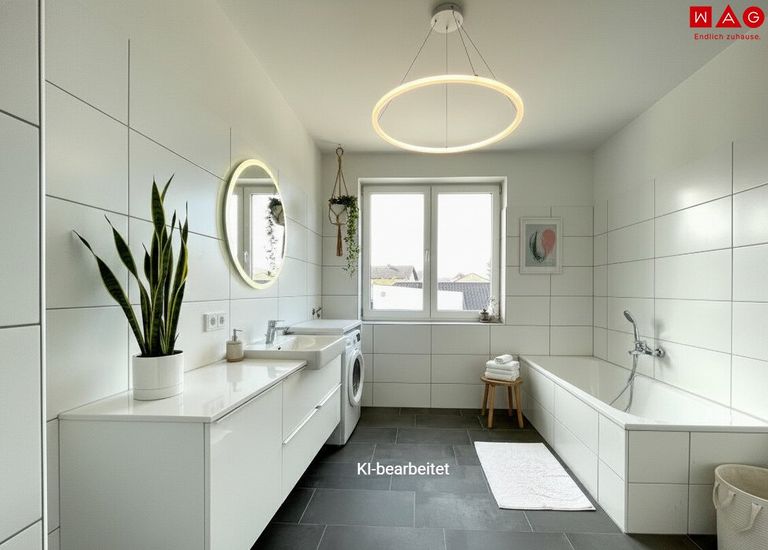 Möblierungsvorschlag Badezimmer KI generiert
