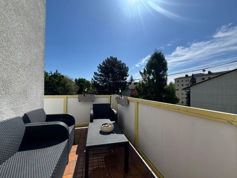 Blick auf den Balkon