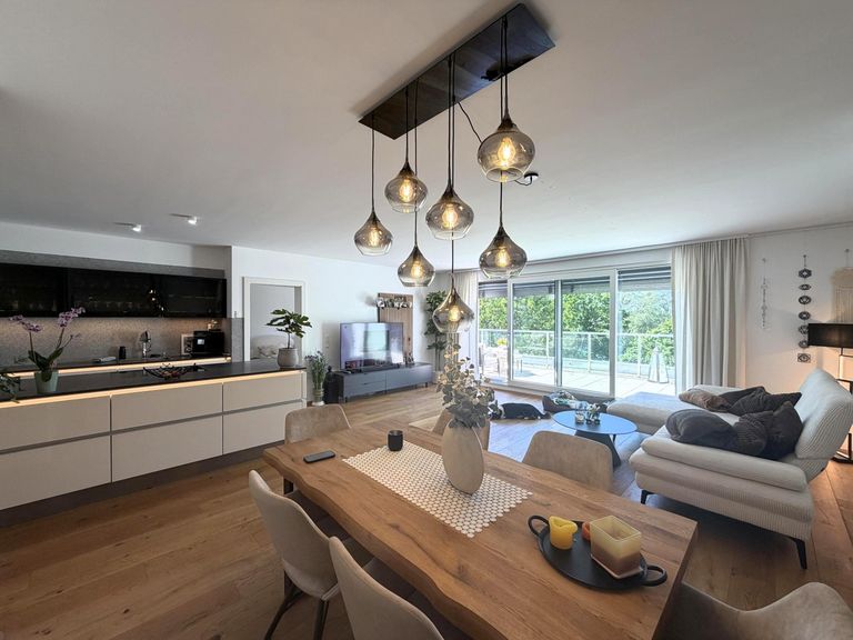 Living mit Designerküche, klimatisiert