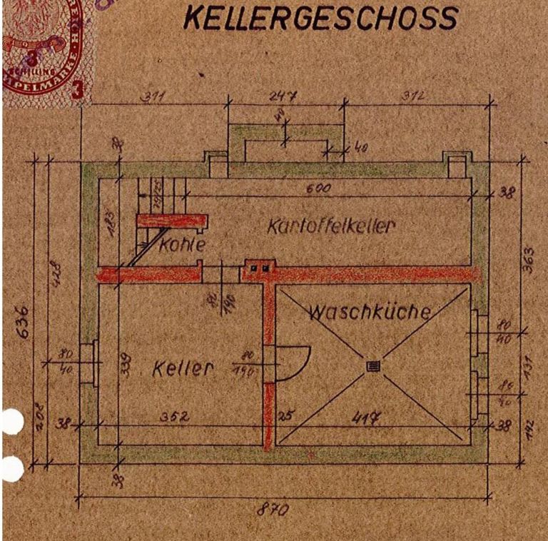 Grundriss Keller