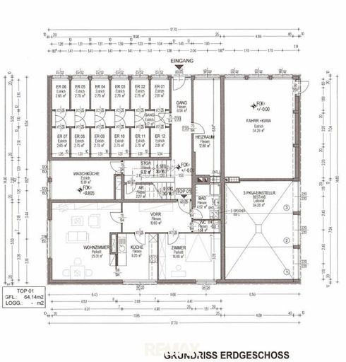 Grundriss Wohnhaus - Erdgeschoss