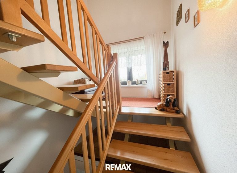 Stiegenaufgang ins Dachgeschoss