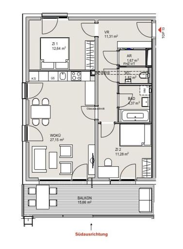 13. Grundriss