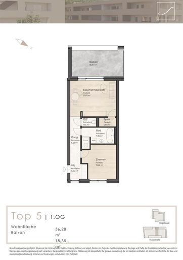 Grundriss Top 5, 1.OG